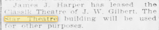 Star Theatre - JULY 17 1915 ARTICLE
